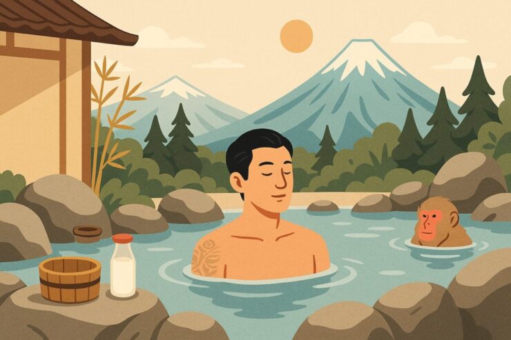 日本人と温泉文化の深い関係を解説。禅・自然との共生・タトゥー問題まで、多様性時代の温泉の魅力を探る。