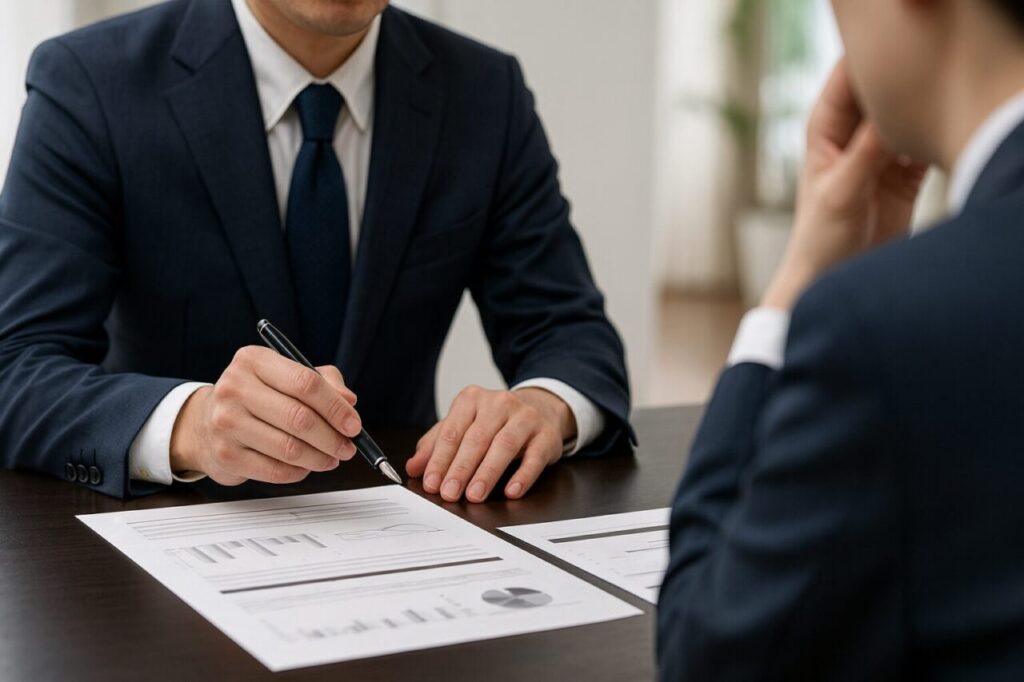 評価面談の様子