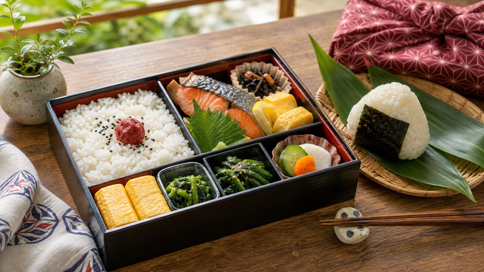 弁当とは何か。意味や語源、干飯・おにぎり・腰弁当から現代の家庭弁当、駅弁、キャラ弁まで、日本のお弁当文化の歴史と海外の反応を解説します。