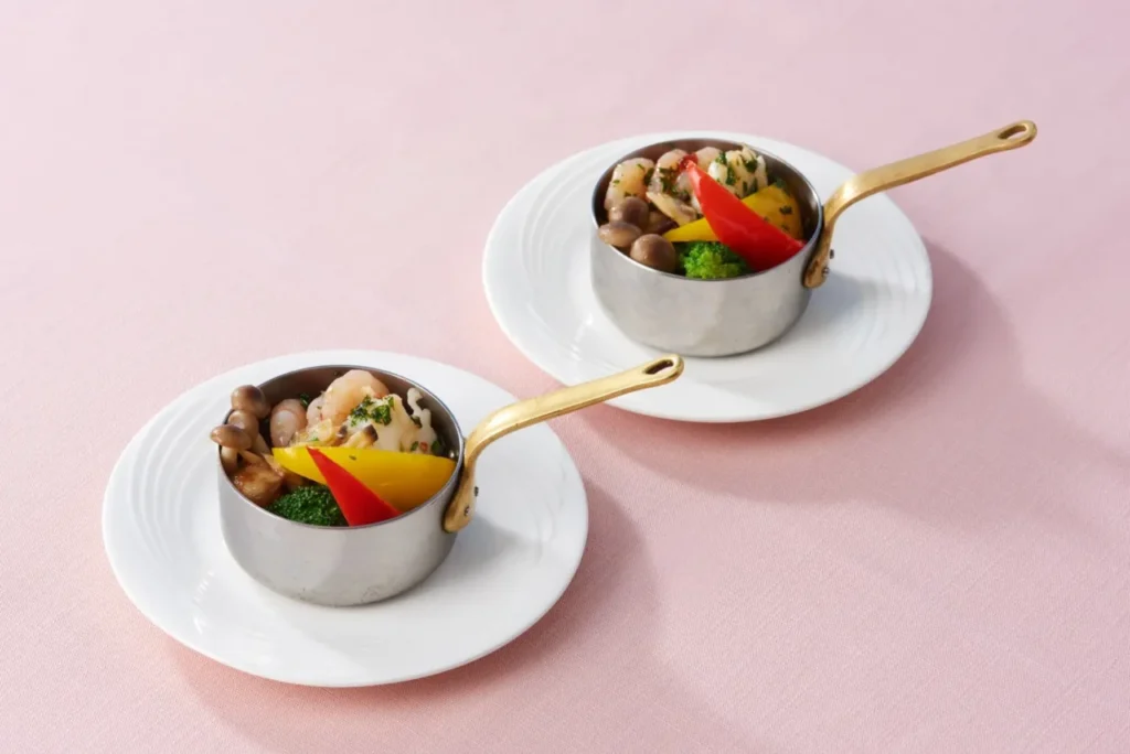 千葉県野菜と魚介のアヒージョ