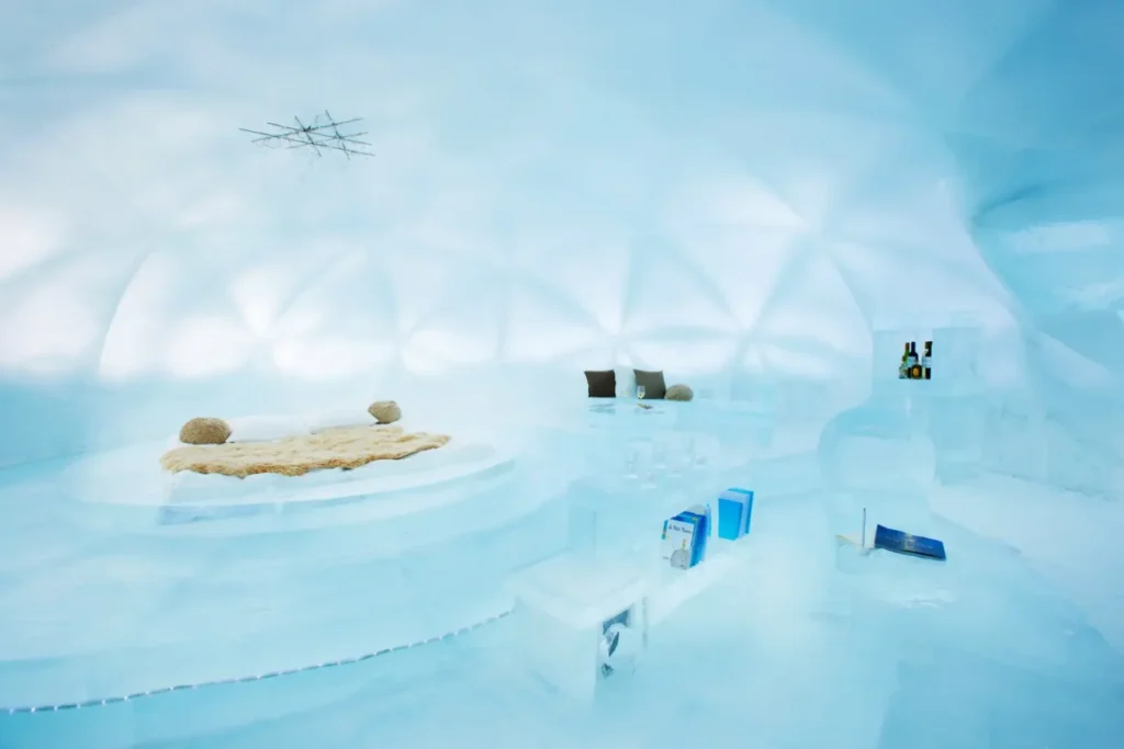 全てが氷できた「氷のホテル」の内観（イメージ）
