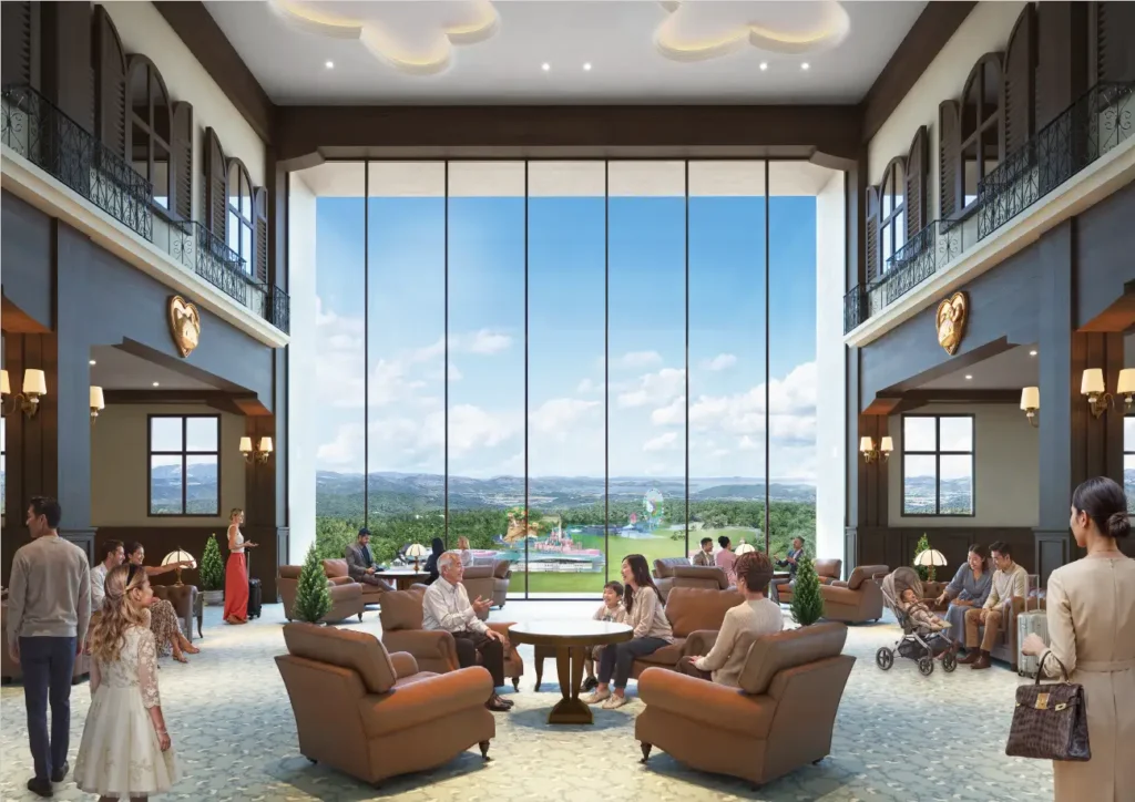 【ホテル構想イメージ】 新しい風光明媚 ~パーク、山々、別府湾を一望できるホテル~