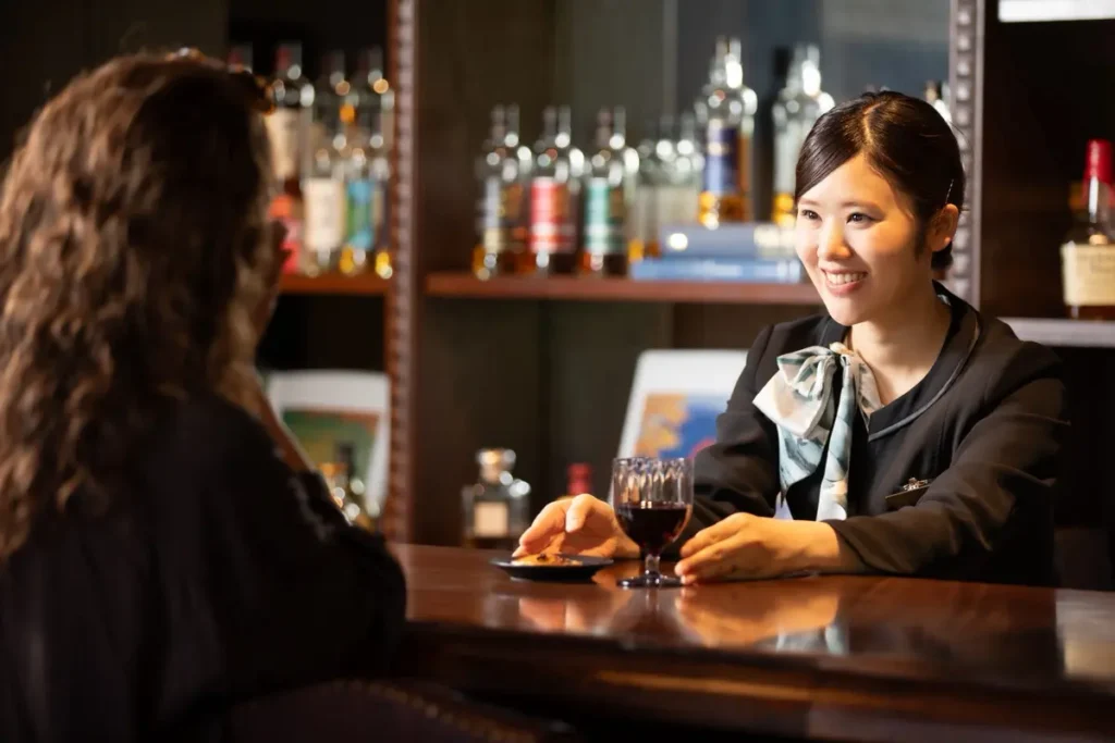 ウインタートリート(冬のご褒美)を提供している様子