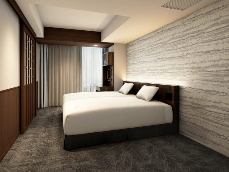 ホテルグレイスリー札幌の高層階エグゼクティブフロアに「デラックスツインルーム」