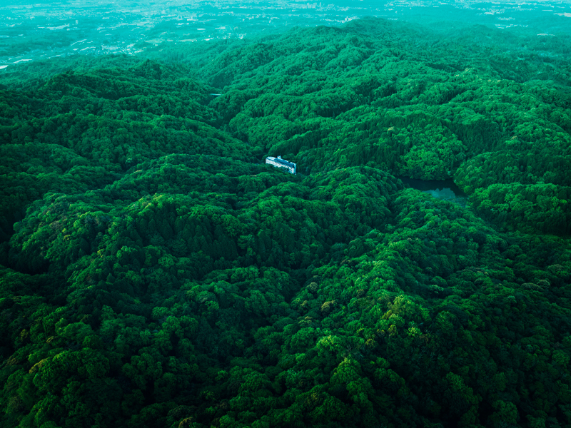 奥深い山の中の一軒宿