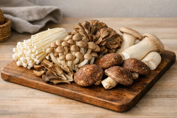 日本の食卓にキノコの種類が多いのはなぜか。戦後の栽培技術や林業構造、海外との違いから、その理由をわかりやすく解説します。