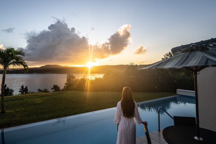 オリエンタルヒルズ沖縄の夕焼け