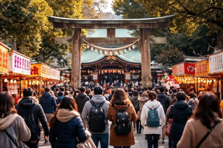海外旅行客が驚いた日本の年明けと初詣の特徴を、静けさ・神聖な空気・作法・屋台・お金の扱いなどの視点から整理し、日本人向けにわかりやすく解説します。
