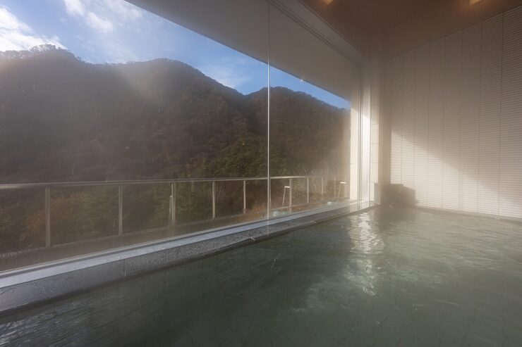 窓いっぱいに広がる大自然（紅葉シーズン）