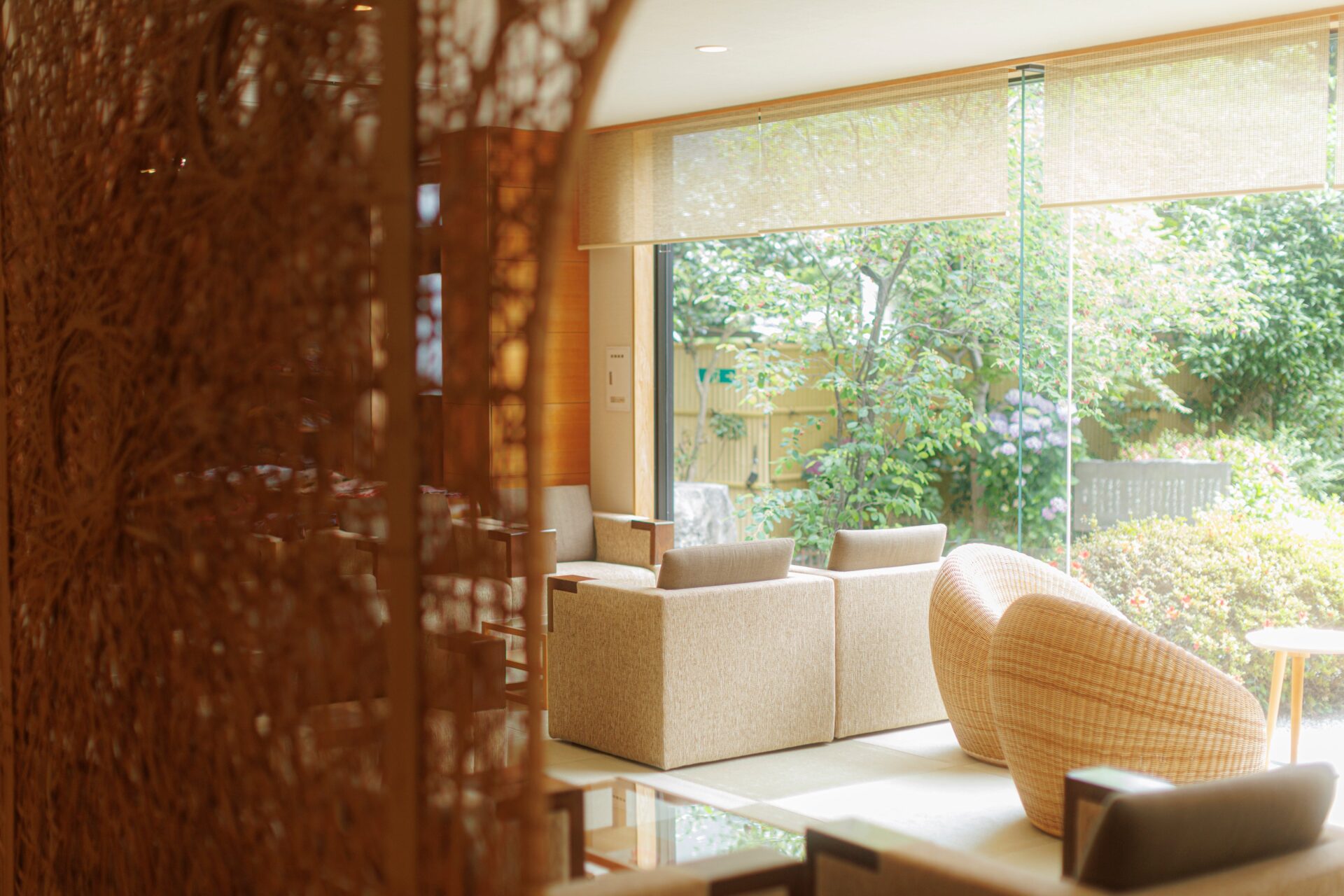 花べっぷ ロビーラウンジ 別府竹細工