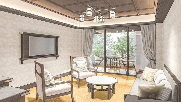 奈良ホテル 西館 プレミアムテラスツイン 完成イメージ