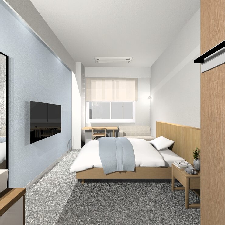 2名でゆったりと利用できる『ホステル』