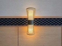 坐漁荘 南館リニューアル 駿河竹千筋細工をモチーフにした照明