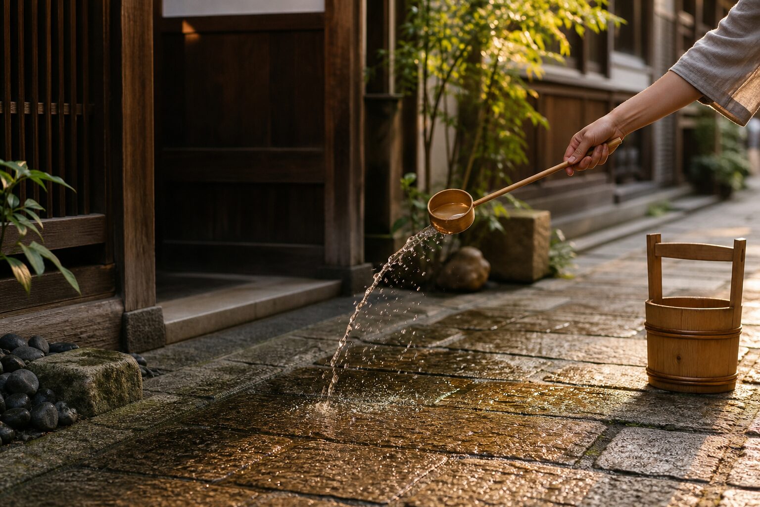 打ち水とは？なぜ涼しい？意味・歴史・効果・やり方・海外の反応