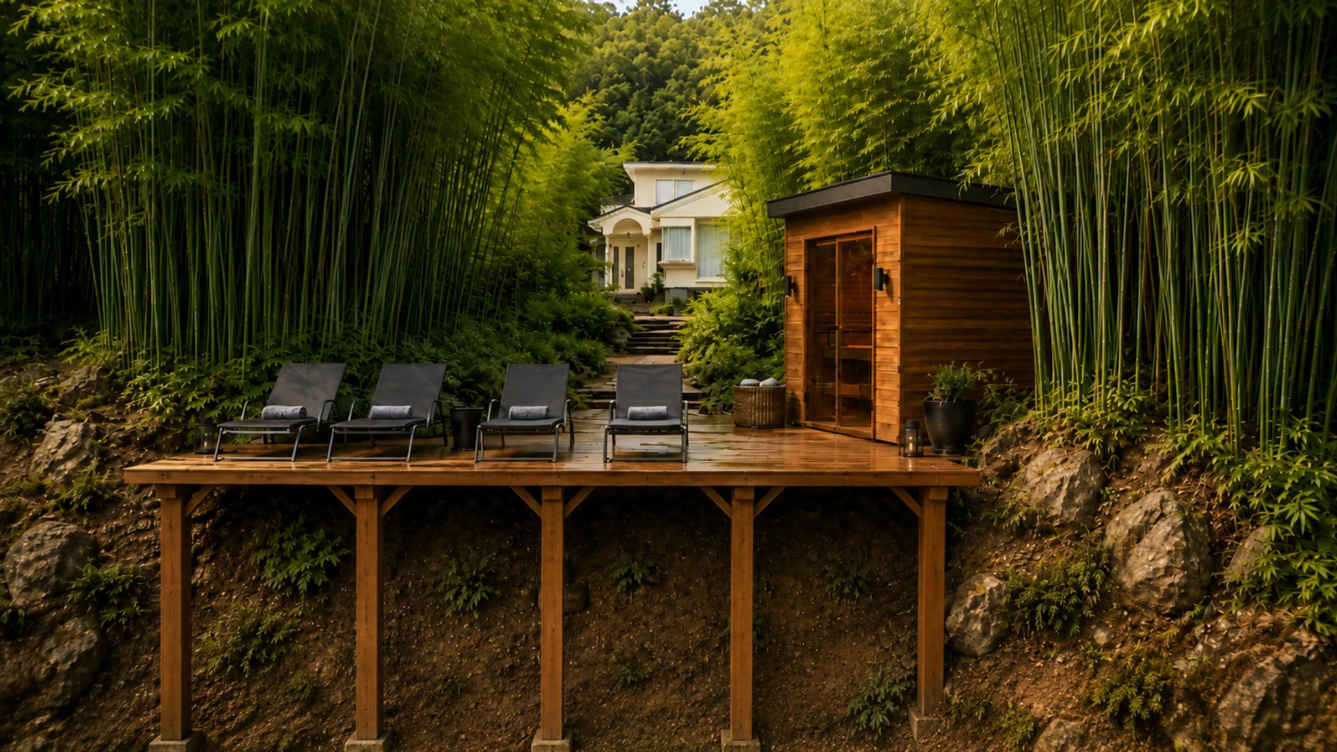 COCO VILLA 伊豆 一碧湖温泉 展望デッキ